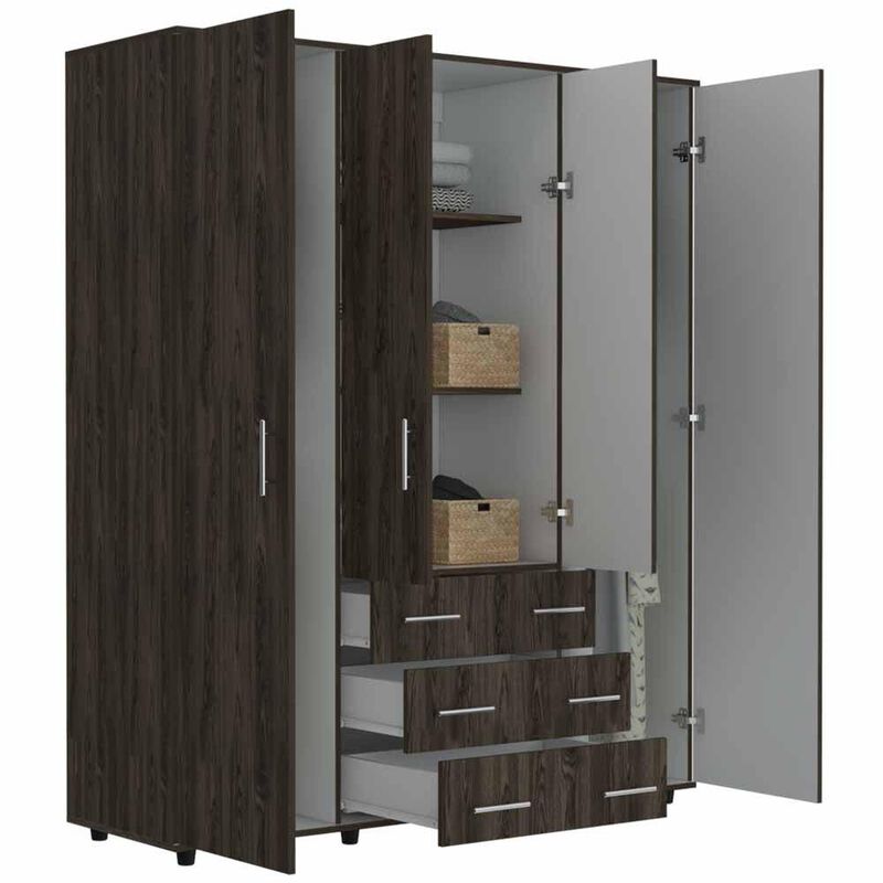 Closet Fontana Chocolate y Blanco Virtual Muebl... image number null