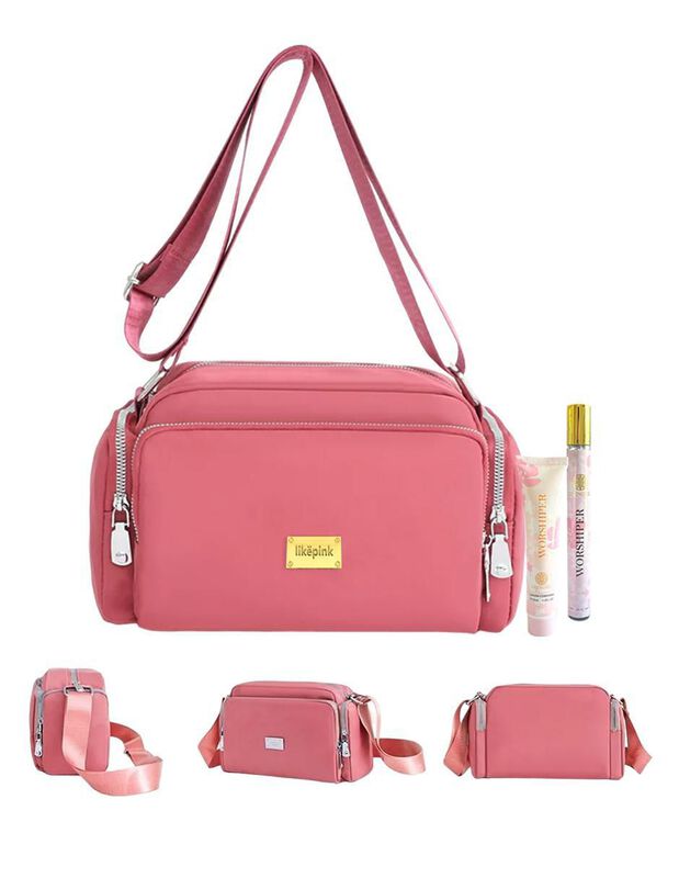 Bolsa Crossbody Pink Brule City Lights Para Muj... image number null