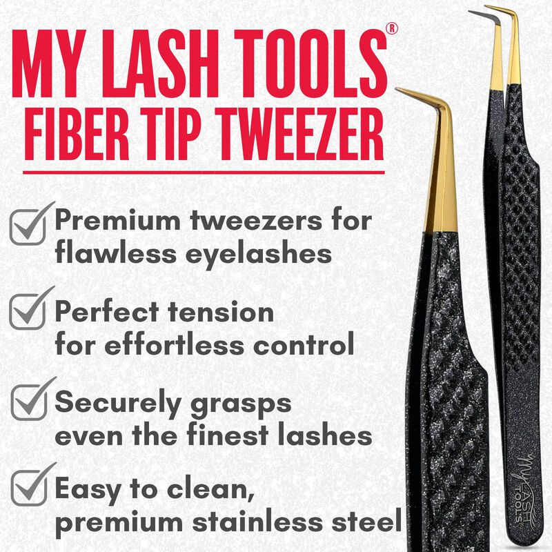 Pinza My Lash Tools De 13 cm Con Punta De Fibra... image number null