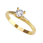 Anillo de Compromiso de 14K con Diamante de Laboratorio 0.20 CT F VS1 Talla 7 ORO AMARILLO 14K &ndash; / M462-20-14Y-LG-7