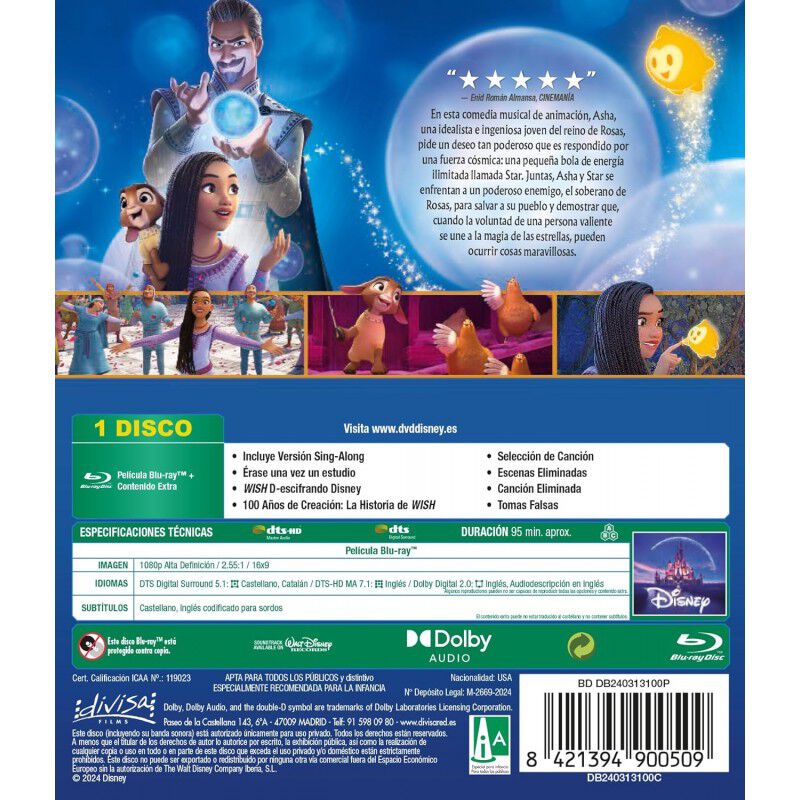 Wish: El Poder de los Deseos [Blu-ray] (2023) W... image number null