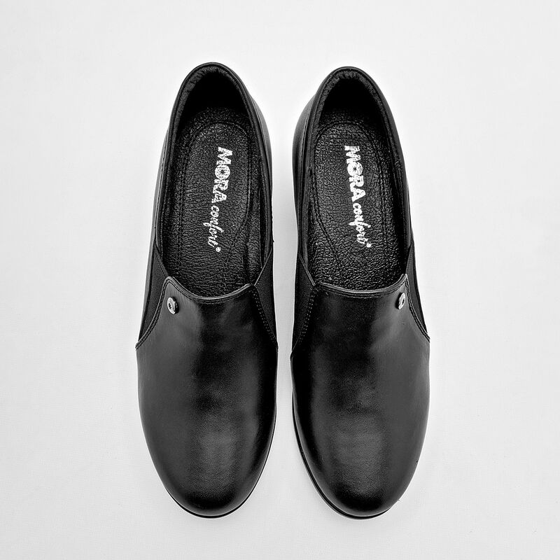 Mora Confort Zapato Con Tac&oacute;n Para Mujer Negro ... image number null