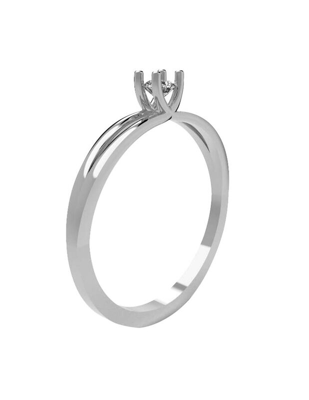 Anillo de Compromiso de 14K con Diamante de Lab... image number null