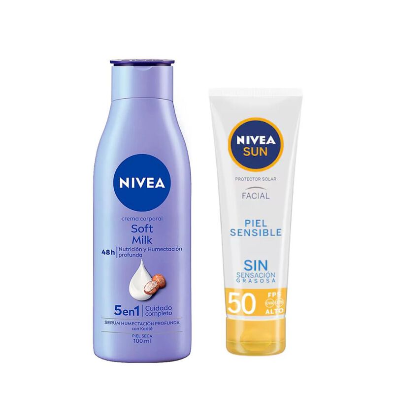 Kit Nivea Soft 1 Crema+1 Protector Solar image number null