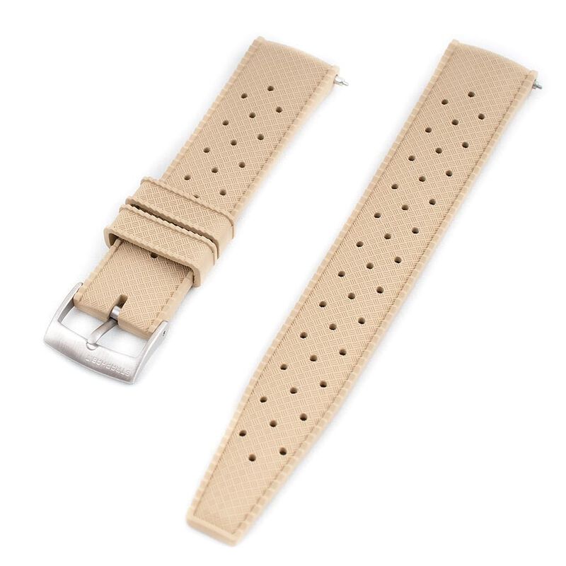 Correa De Reloj Straphabit 21 Mm Caqui De Cauch... image number null
