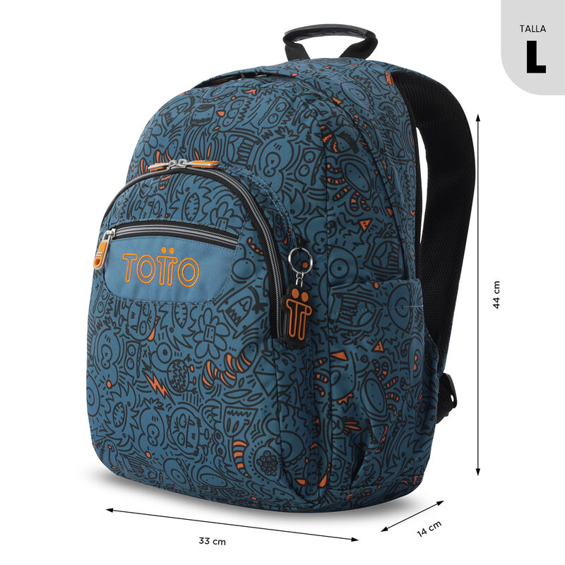 Mochila Escolar Grande Totto Acuarela Para Ni&ntilde;o... image number null