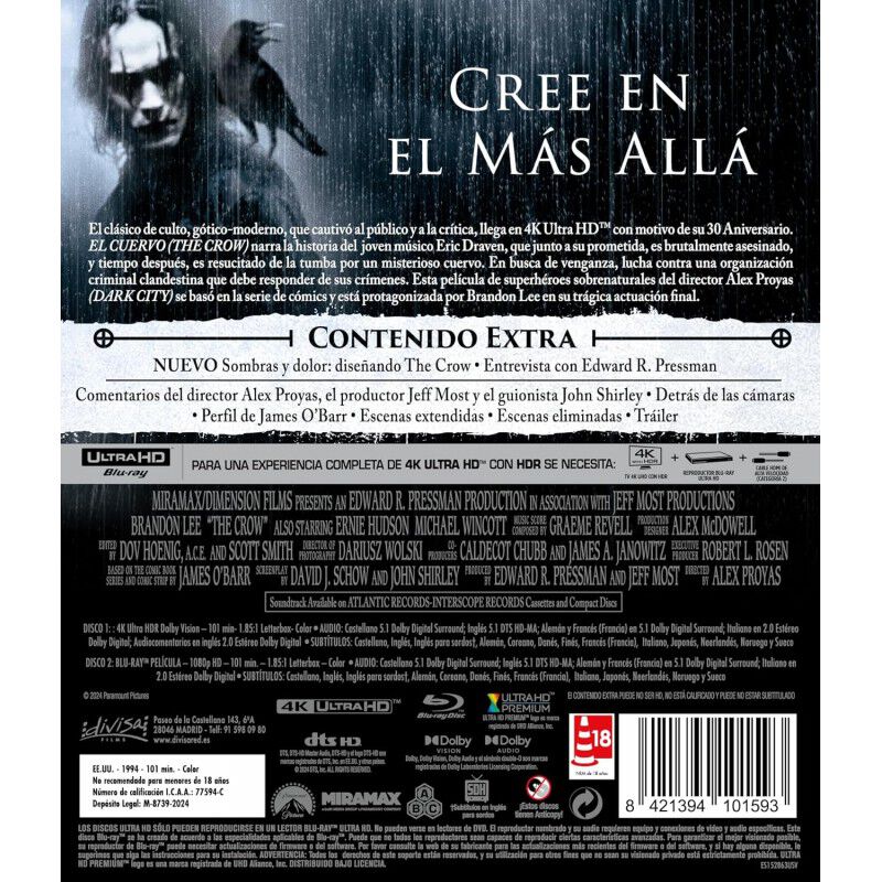 El Cuervo [4K UHD + Blu-ray] (2024) The Crow image number null