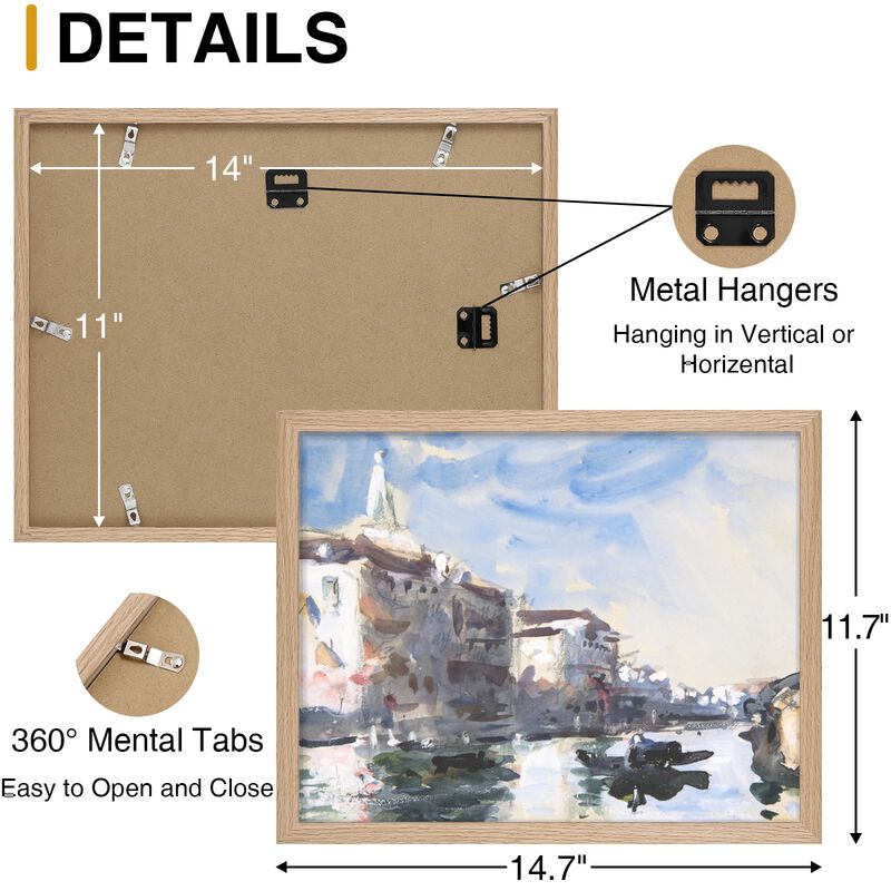Marco De Fotos Decoruhome 28 &times; 36 cm De Roble N... image number null