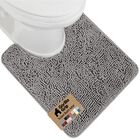 Alfombra De Ba&ntilde;o Gorilla Grip 48 &times; 64 cm Gris De Chenilla Para Inodoro Ovalado