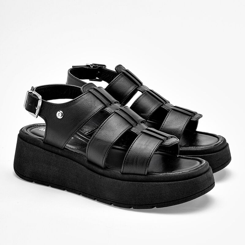 Moramora Sandalia para mujer negro image number null