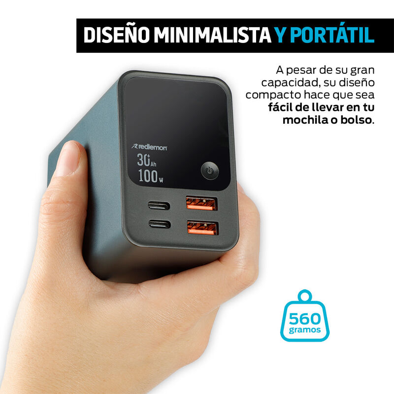 Power Bank 30,000 mAh Carga Rápida 100 W 2 Puer... image number null