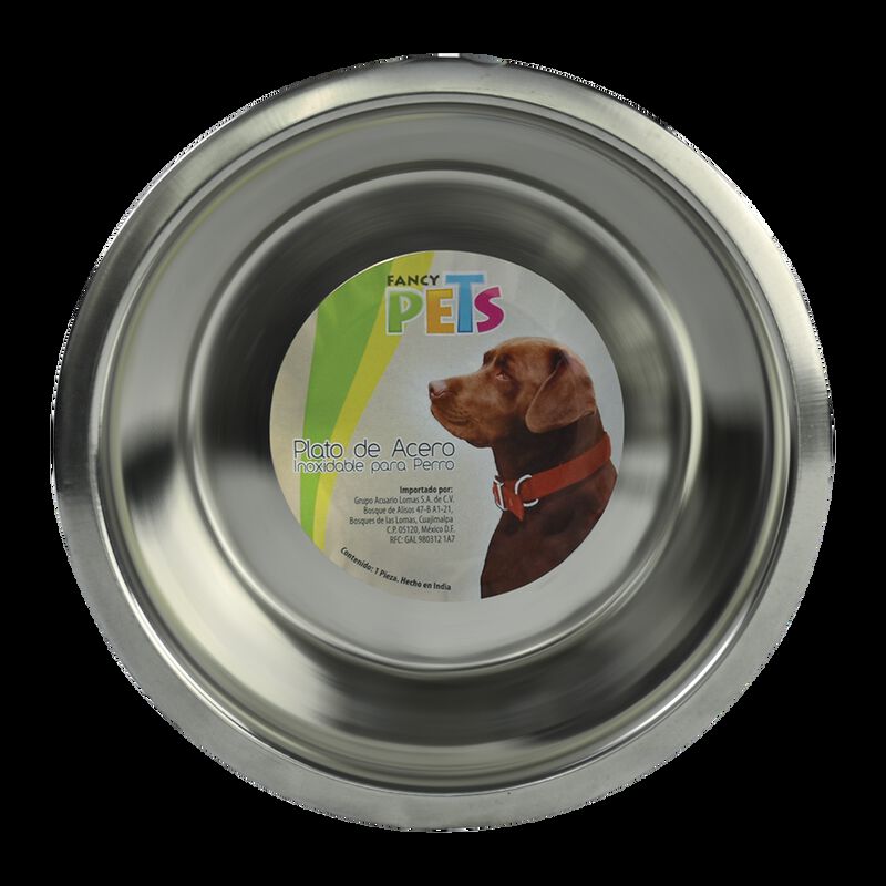 Fancy Pets Plato De Acero Hondo Con Base Antide... image number null
