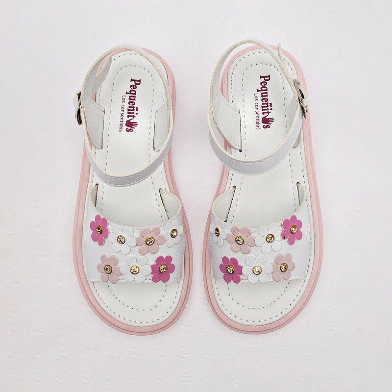 Chaparrin sandalia para ni&ntilde;a blanco multicolor ... image number null