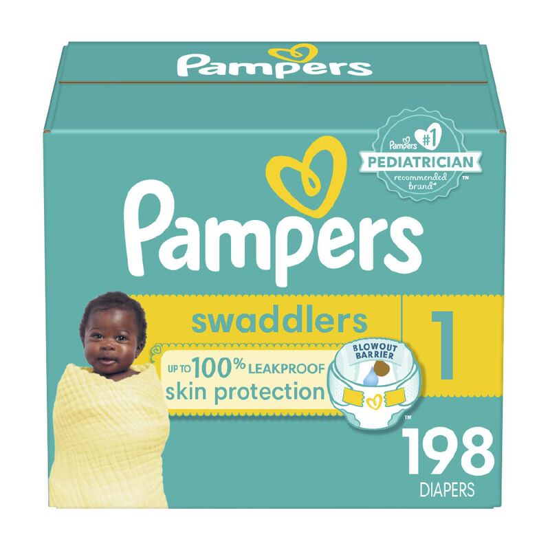 Pa&ntilde;ales Pampers, Tama&ntilde;o 1, Ultrasuaves, 198 Uni... image number null
