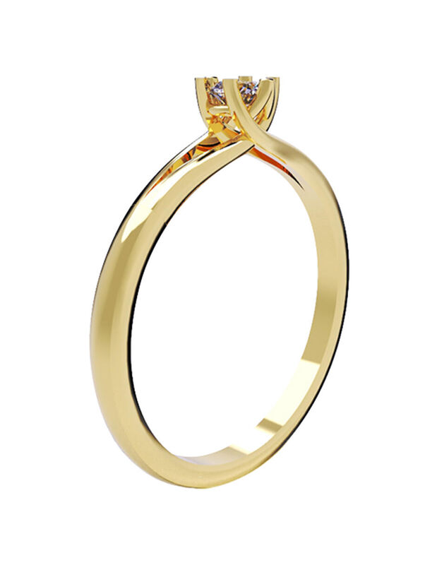 Anillo de Compromiso en Oro Amarillo 14K con Ci... image number null