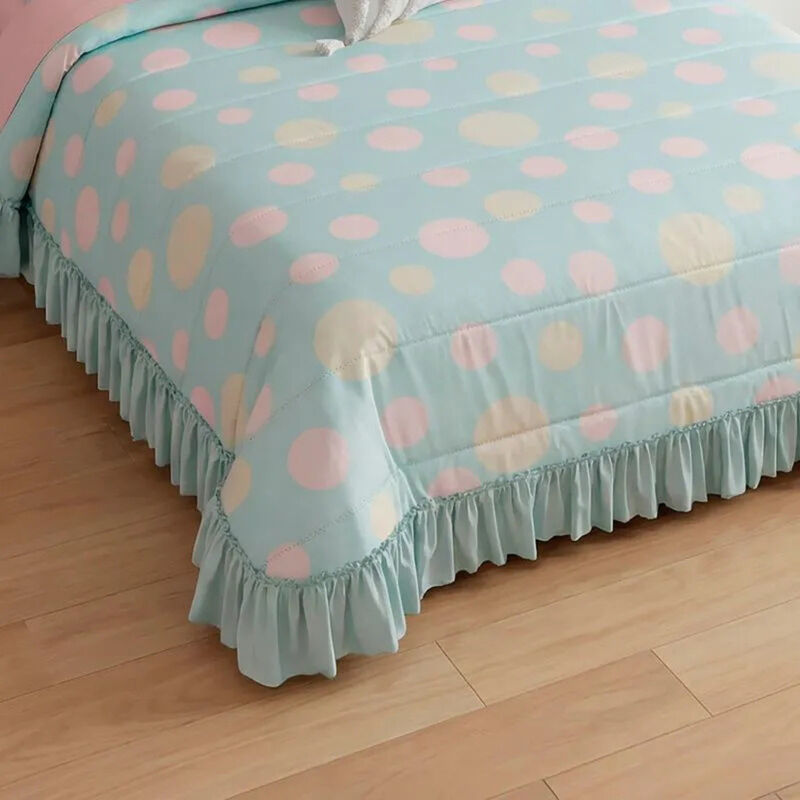 Colcha Neo Dots Menta Rosa Matrimonial Con Fund... image number null