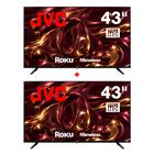 Jvc  2 Pantallas Smart Tv 43 Pulgadas  Full Hd Led Frameless  Roku Tv Wifi  Netflix Youtube Prime Video  Mismo Modelo Si43frf