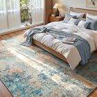 Alfombra Ompaa 183x275 cm Azul Lavable Boho Antideslizante