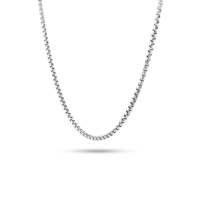 Cadena Plata Blanca 925 Redonda 50cm image number null