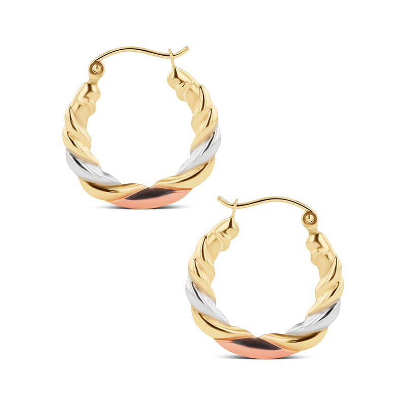 Arracadas De Oro Florentino 10K (12 Mm Aprox) image number null