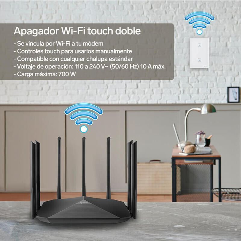 Apagador Wi-Fi touch doble SHOME-110 image number null