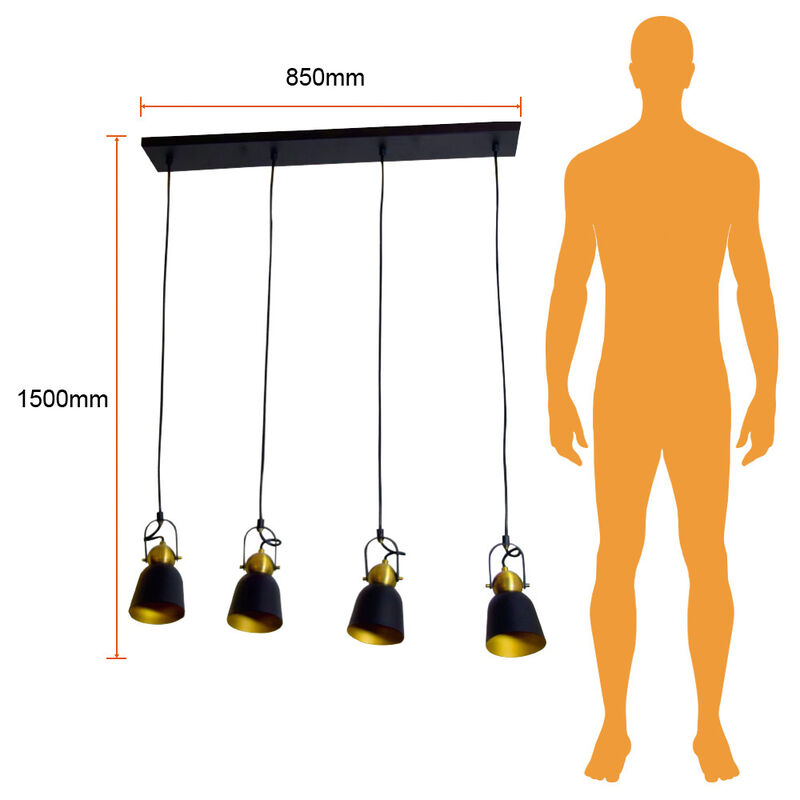 L&aacute;mpara Colgante Lamina De Acero Negro Mate / I... image number null