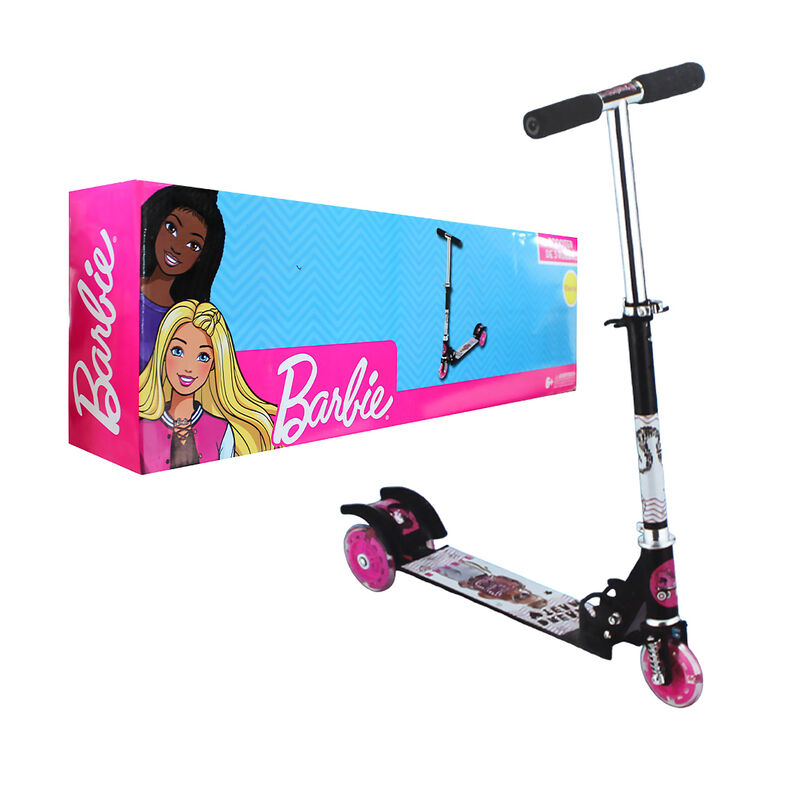 Scooter Barbie Plegable 3 Ruedas Con Luz Patin ... image number null