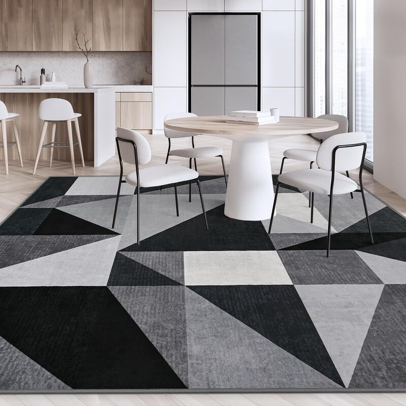 Alfombra Twinnis 137x178 Cm Geom&eacute;trica Lavable ... image number null