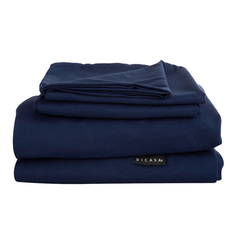Juego de S&aacute;banas Individuales Softy Azul Marino image number null