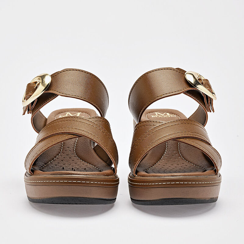 Maxim sandalia cu&ntilde;a para mujer camel cod 140613... image number null