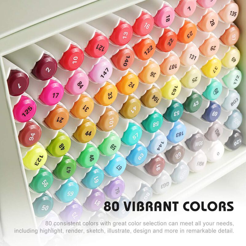 Marcadores De Alcohol Arrtx Alp De 80 Colores C... image number null