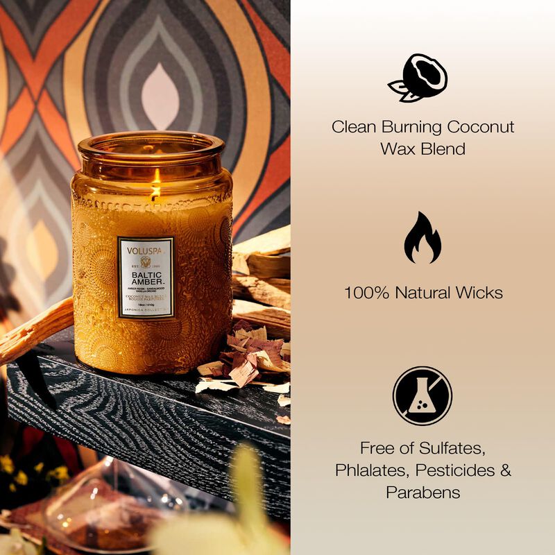 Cera De Coco Candle Voluspa Baltic Amber, 532 M... image number null