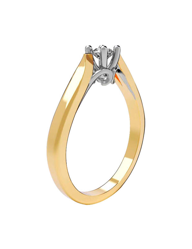 Anillo de Compromiso en Oro de 10K con Circonia... image number null