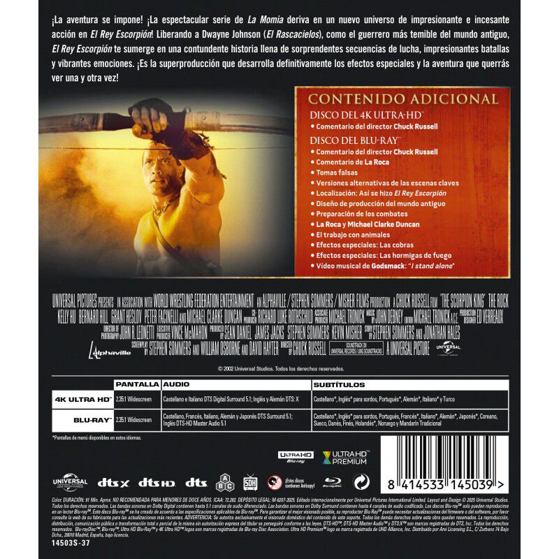 El Rey Escorpi&oacute;n (Edici&oacute;n 2025) [4K UHD, Blu-ra... image number null