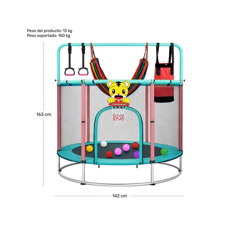 Trampolin Brincolin 142cm Infantil Multijuego B... image number null