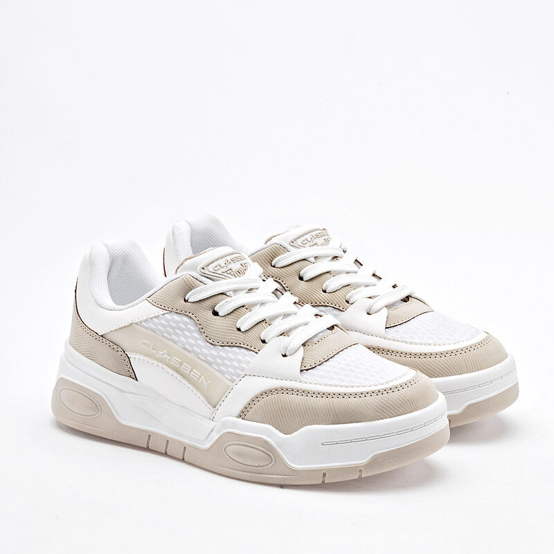 Clasben Tenis urbano para mujer blanco beige image number null