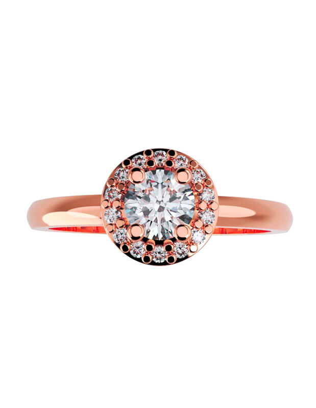 Anillo de Compromiso de 14K con Diamante de Lab... image number null