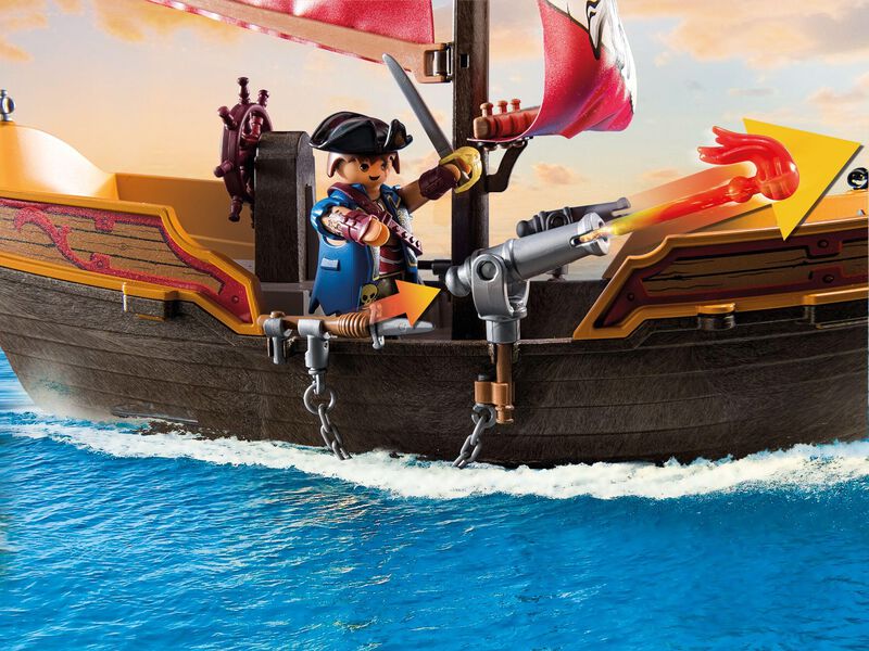 Barco Pirata Playmobil 71418 Con 2 Figuras Y 98... image number null