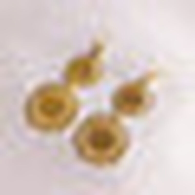 Aretes Largos Girasol de Plata Con Ba&ntilde;o de Oro image number null