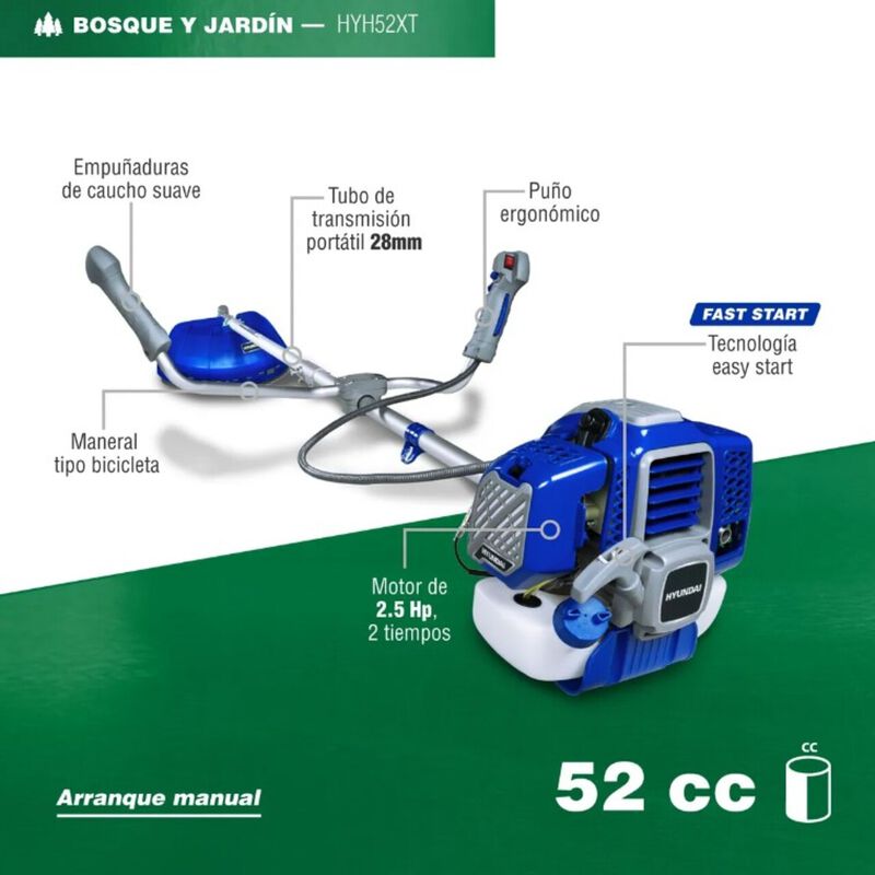 Desbrozadora A Gasolina Hyundai 52cc 2.5 Hp 2t ... image number null