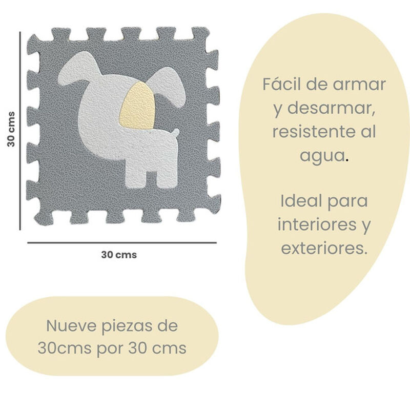 Tapete Infantil de Foamy Armable con Figuras de... image number null
