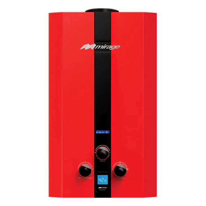 Calentador Agua Mirage Gas Lp Rojo Perilla Temp... image number null