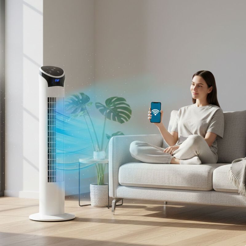 Ventilador Digital De Torre Inteligente Smart  ... image number null