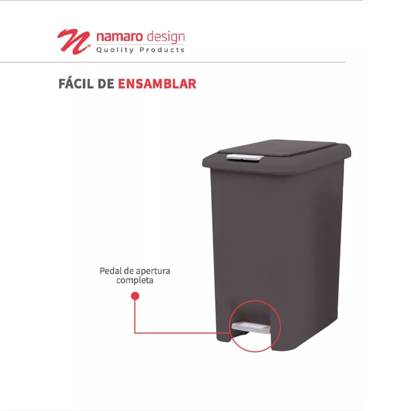 Basurero Con Doble Mecanismo 20l Namaro Design image number null
