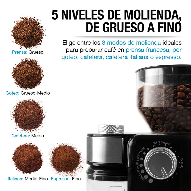 Molino de Café Eléctrico Profesional 18 Niveles... image number null