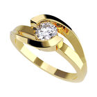 Anillo de Compromiso en Oro Amarillo 14K con Circonia -  Talla:10/ M437-14Y-CZ-10