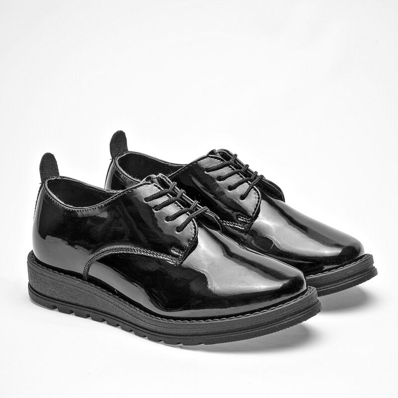 Durandin Zapato para ni&ntilde;a negro charol BAJA image number null