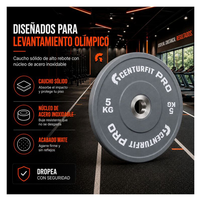 Par Discos Ol&iacute;mpicos Crossfit Bumper Nucleo Ace... image number null