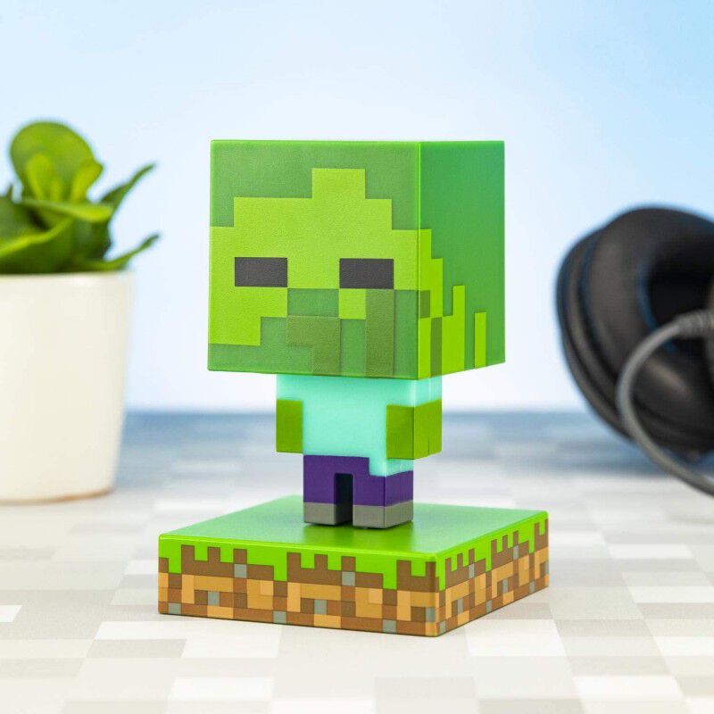 L&aacute;mpara &iacute;cono de zombi de Minecraft image number null