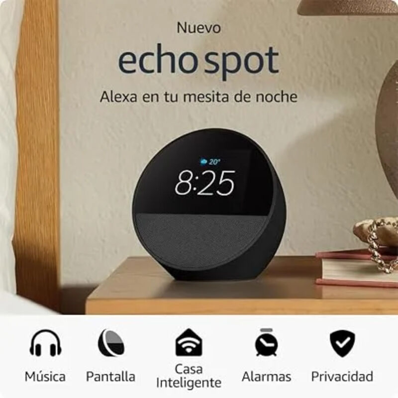 Bocina Despertador Inteligente Amazon ECHO SPOT... image number null